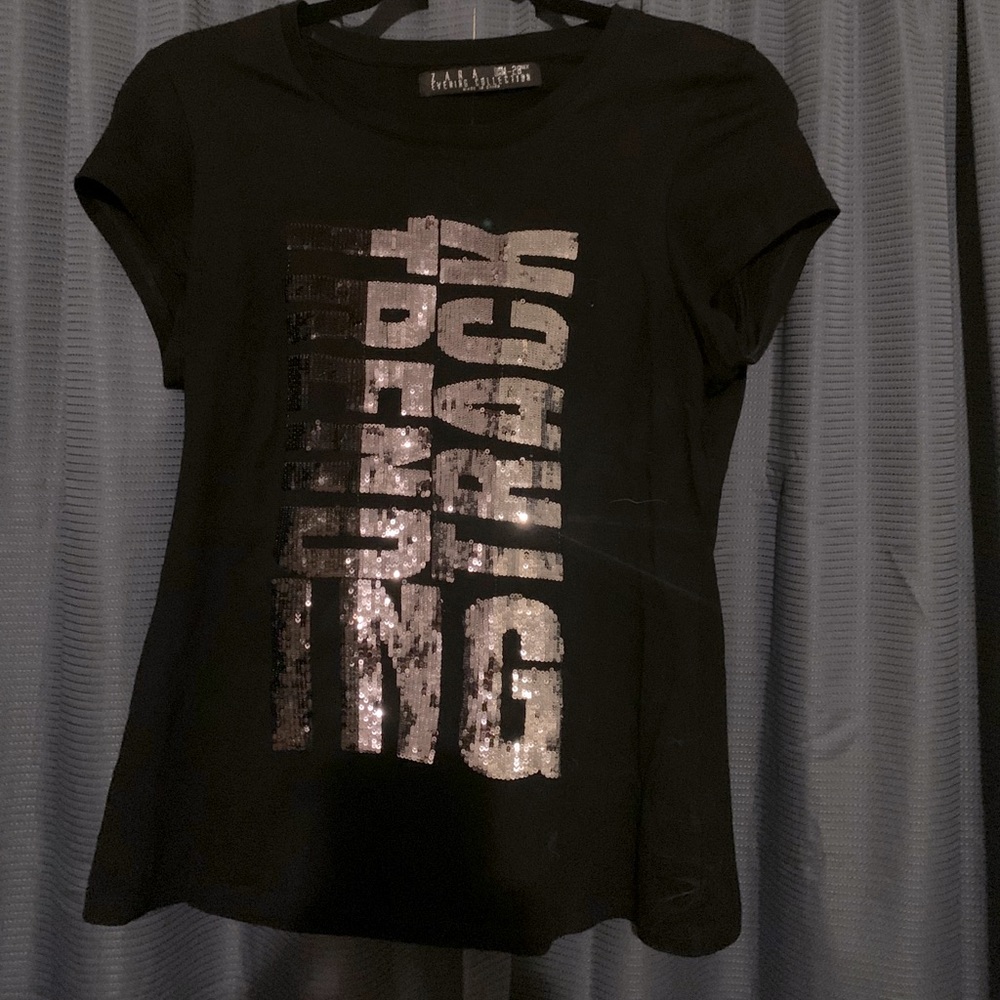 Sparkly black t shirt